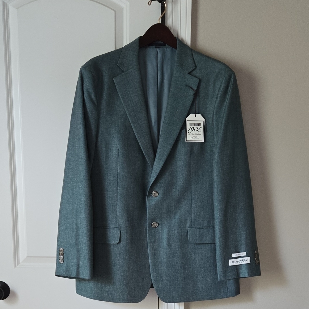 NWT Jos. A. Bank Green Sport Coat / Blazet Tailored Fit Sizr 43R